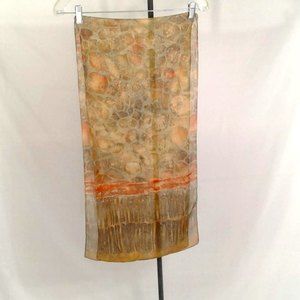 Tan long Animal print Scarf